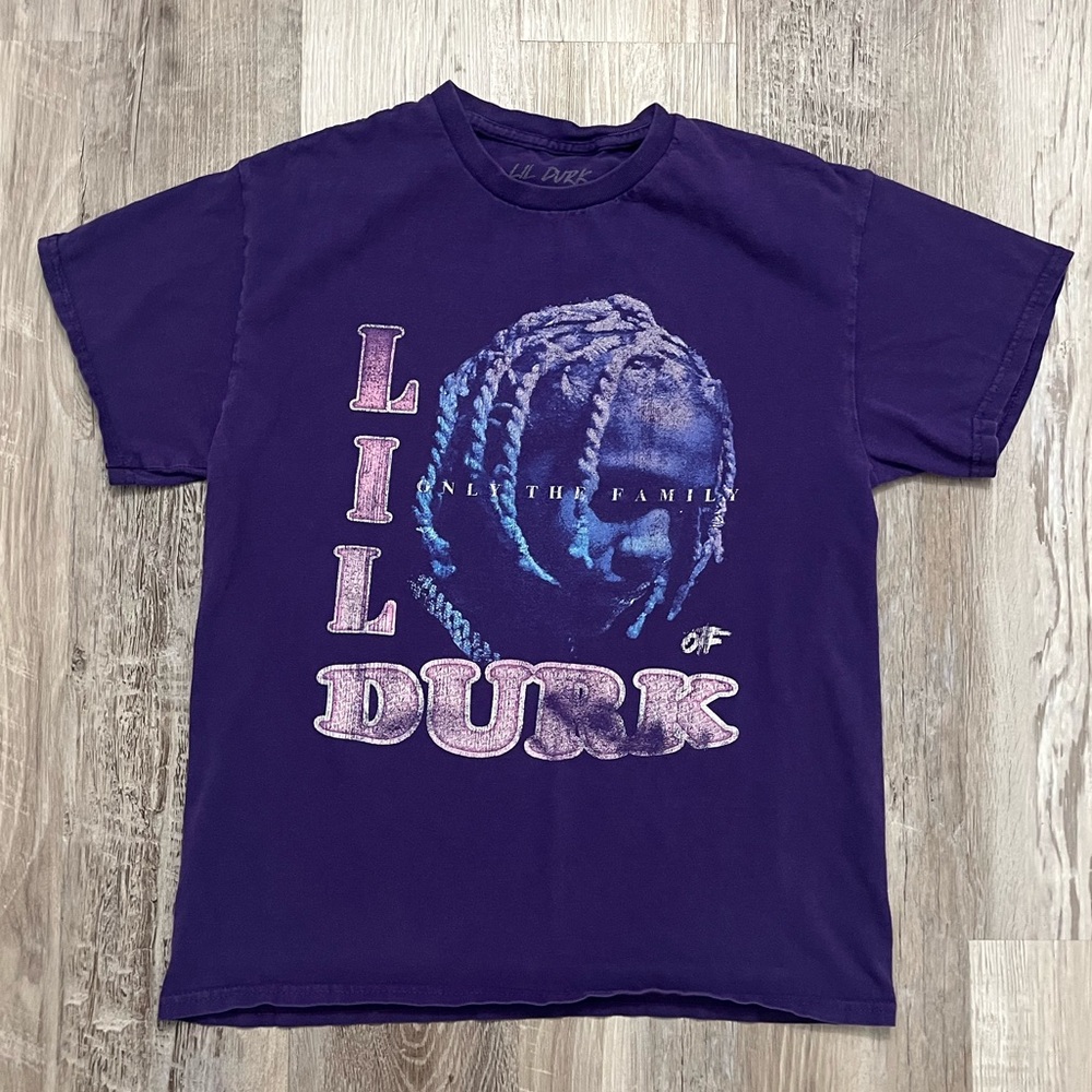 Lil Durk Purple Short Sleeve Shirt Size Medium